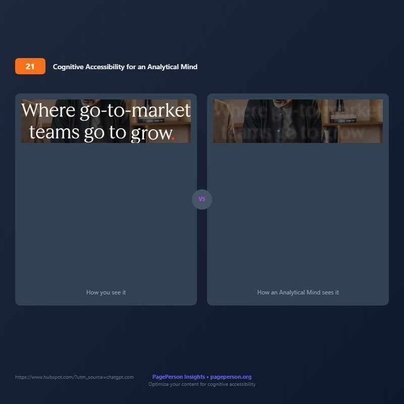 HubSpot hero section comparison for analytical thinkers