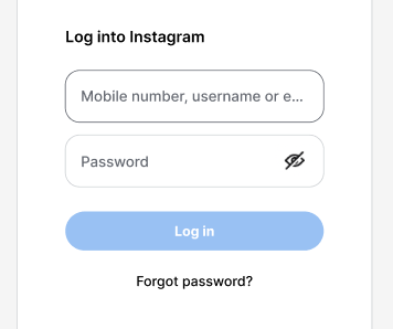 Figure 6: Login section overview